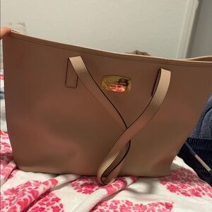 Michael Kors Tan Tote Bag with Gold Accents